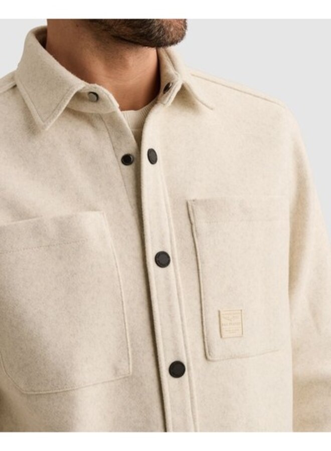PSI2609241 7013 PME Legend Long sleeve shirt Melange look Bone White