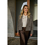 NKF13096 390 Nukus Daphne Jacket Herringbone Chocolate/Sand