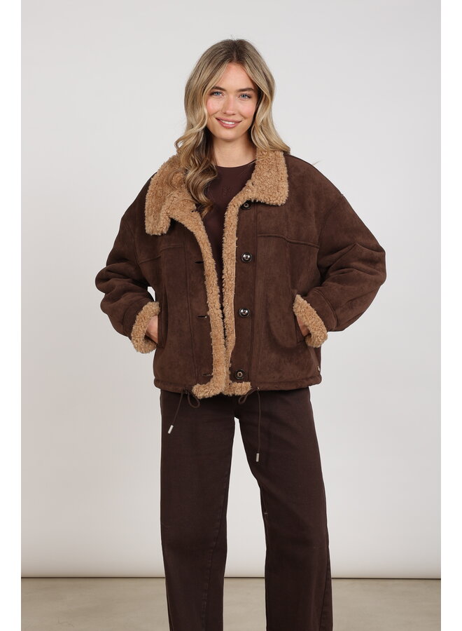 NKF12015 334 Nukus Elena Jacket Chocolate