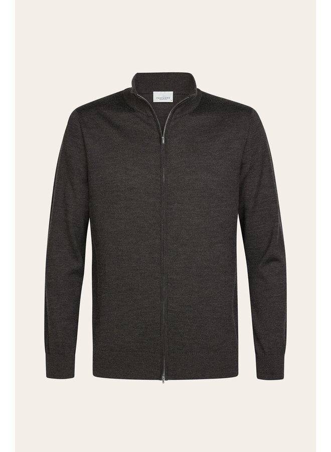 PPXJ30026E Profuomo Cardigan full zip Dark brown