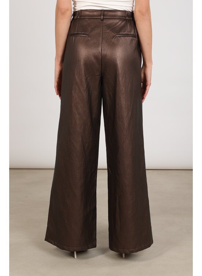 NKF09104 334 Nukus Bodine Pants PU Chocolate