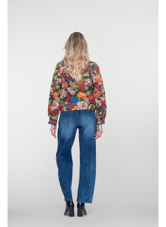 61803-10 827 Geisha Jeans barrel mid blue denim