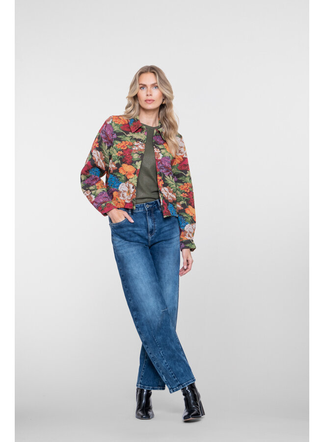 61803-10 827 Geisha Jeans barrel mid blue denim