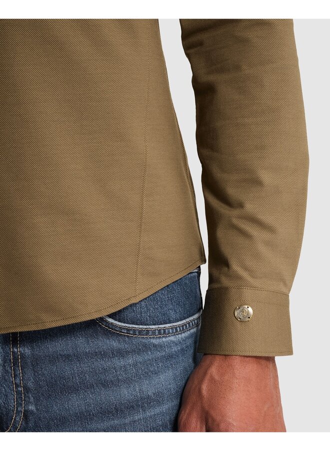 CSI2609220 8026 Cast Iron Long sleeve shirt Twill Jersey Walnut