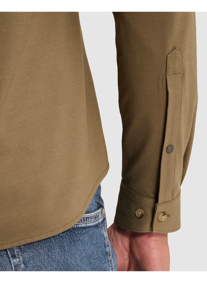CSI2609220 8026 Cast Iron Long sleeve shirt Twill Jersey Walnut