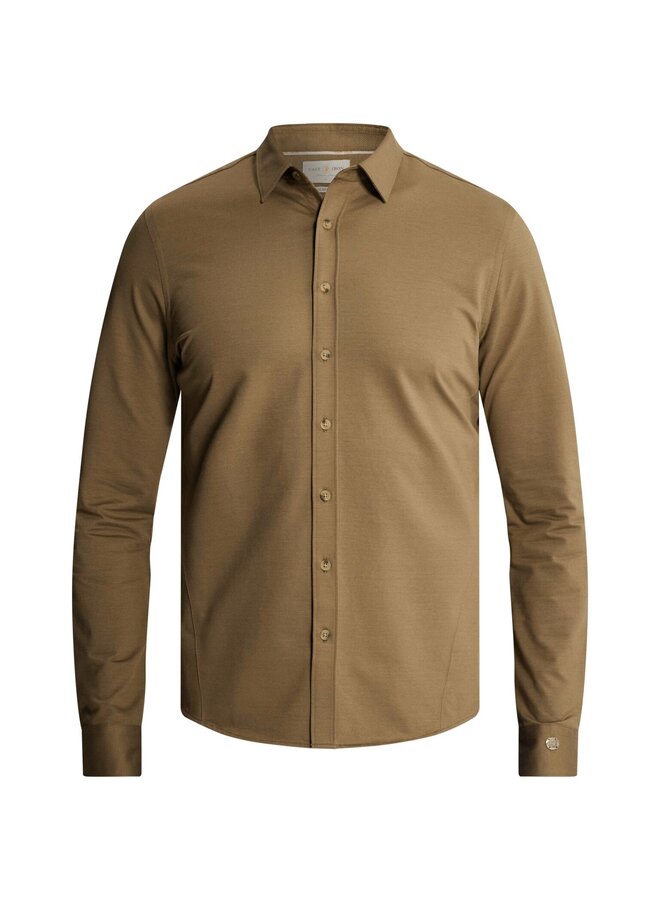 CSI2609220 8026 Cast Iron Long sleeve shirt Twill Jersey Walnut