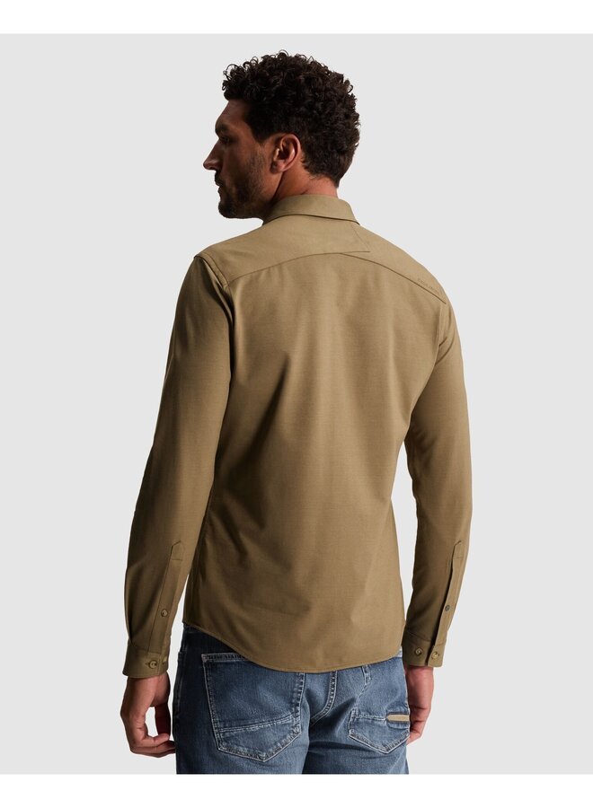 CSI2609220 8026 Cast Iron Long sleeve shirt Twill Jersey Walnut