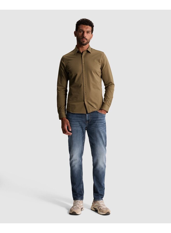 CSI2609220 8026 Cast Iron Long sleeve shirt Twill Jersey Walnut