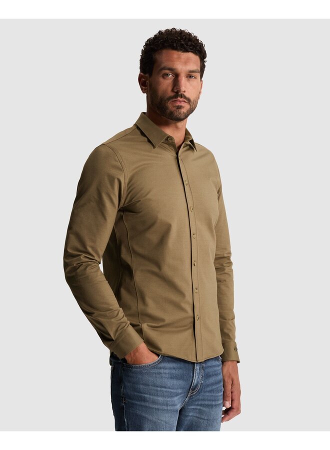 CSI2609220 8026 Cast Iron Long sleeve shirt Twill Jersey Walnut