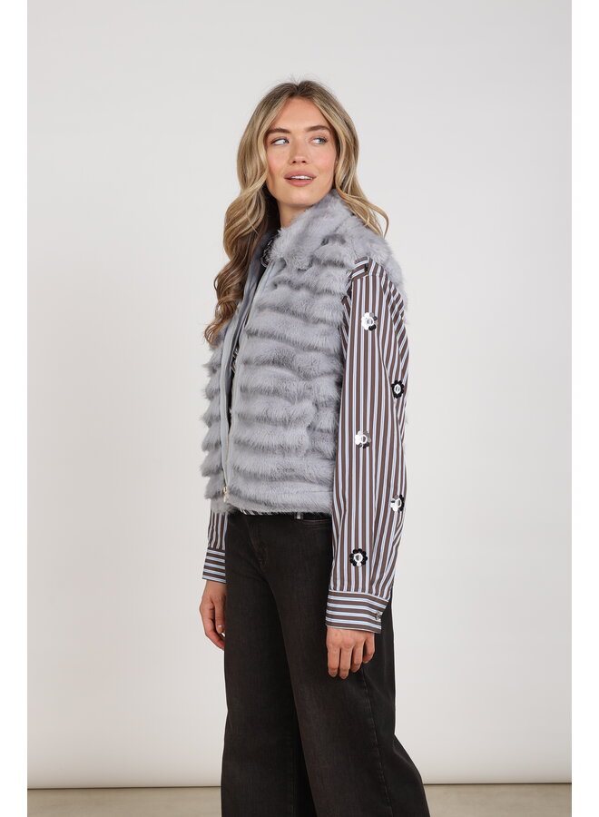 NKF08035 46 Nukus Harriet Gilet Zipper Sky