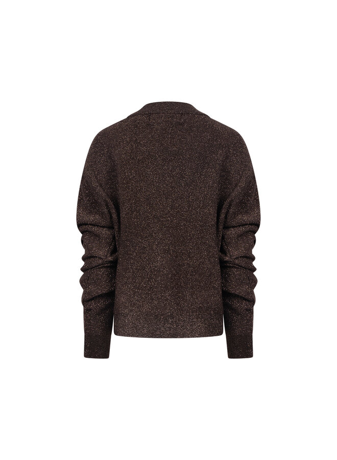 NKF05039 334 Nukus Willa Cardigan Chocolate
