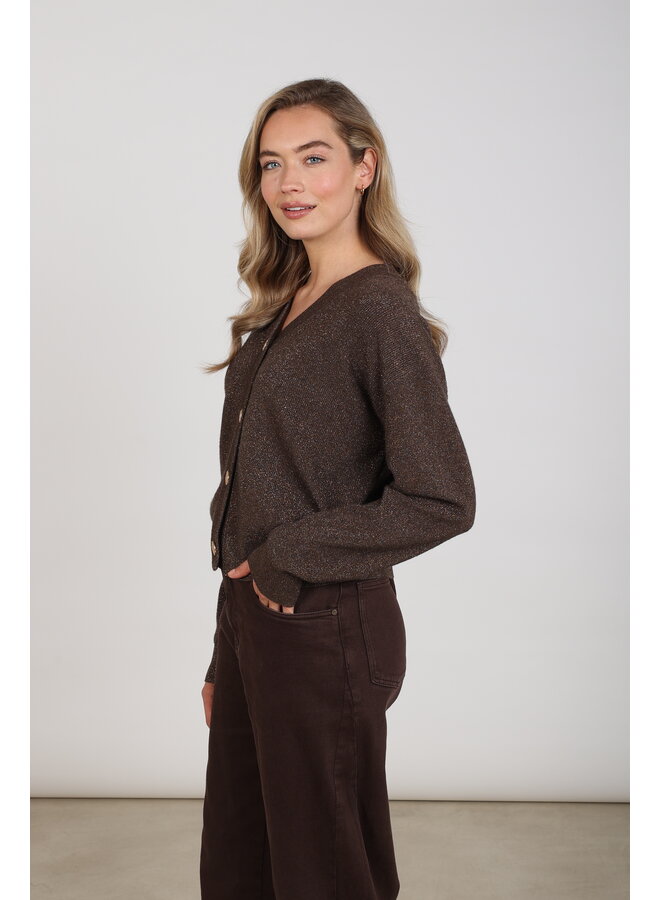 NKF05039 334 Nukus Willa Cardigan Chocolate