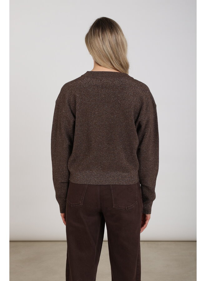 NKF05039 334 Nukus Willa Cardigan Chocolate