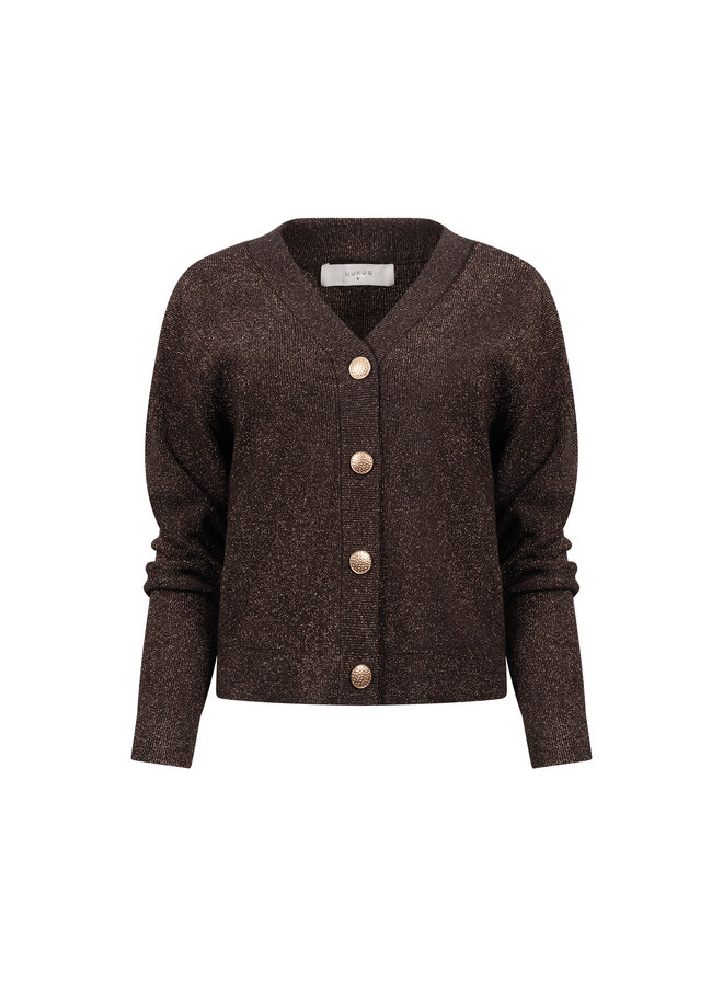 NKF05039 334 Nukus Willa Cardigan Chocolate