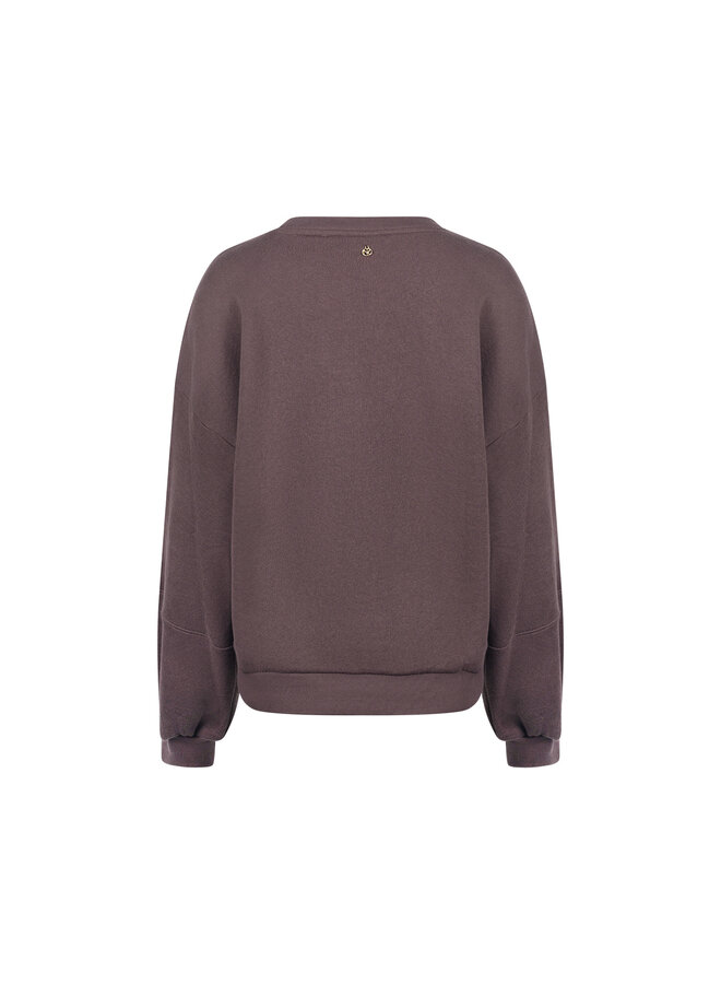 NKF03099 334 Nukus Nicola Pullover Chocolate