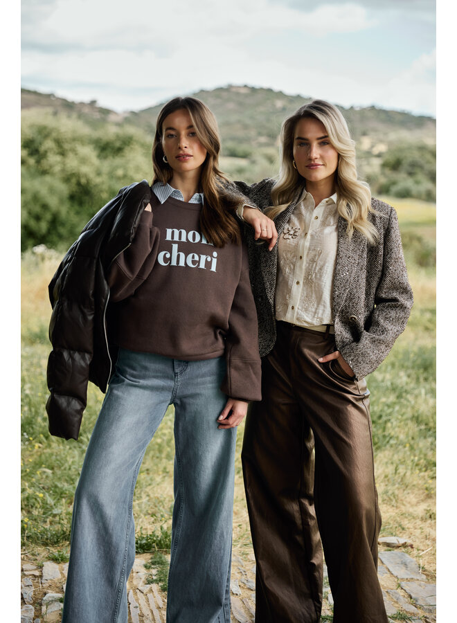 NKF03099 334 Nukus Nicola Pullover Chocolate