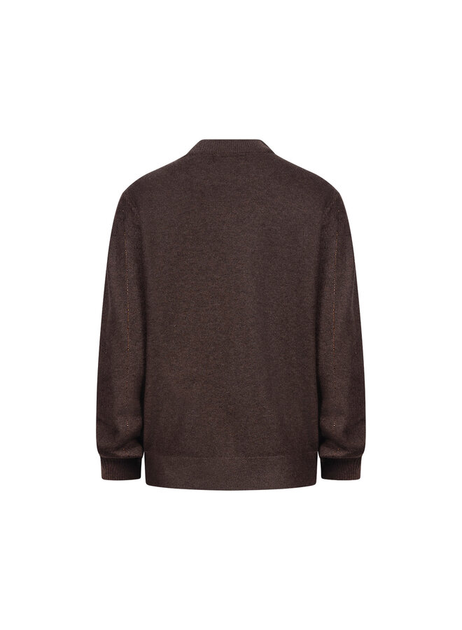 NKF03085 334 Nukus Molly Pullover Strass Chocolate