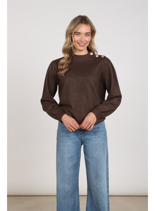 NKF03085 334 Nukus Molly Pullover Strass Chocolate