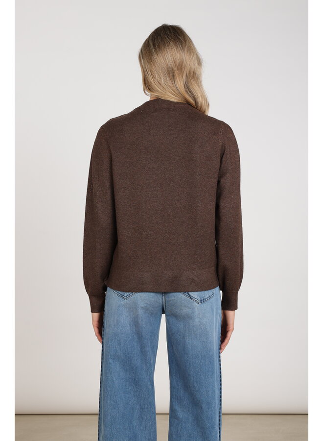 NKF03085 334 Nukus Molly Pullover Strass Chocolate