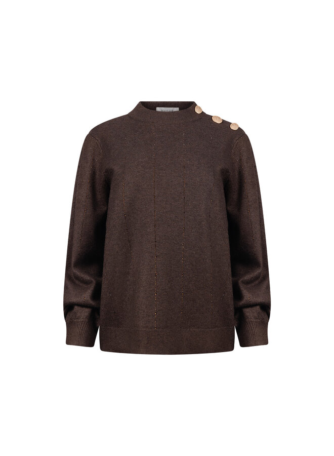 NKF03085 334 Nukus Molly Pullover Strass Chocolate