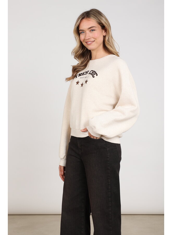 NKF03068 54 Nukus Star Pullover Sand Melange