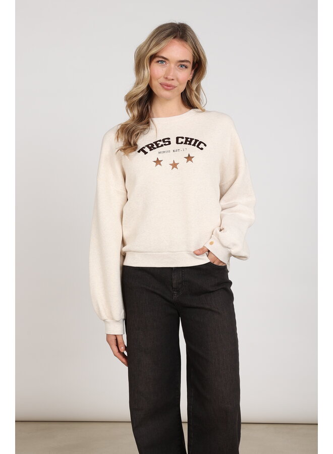 NKF03068 54 Nukus Star Pullover Sand Melange
