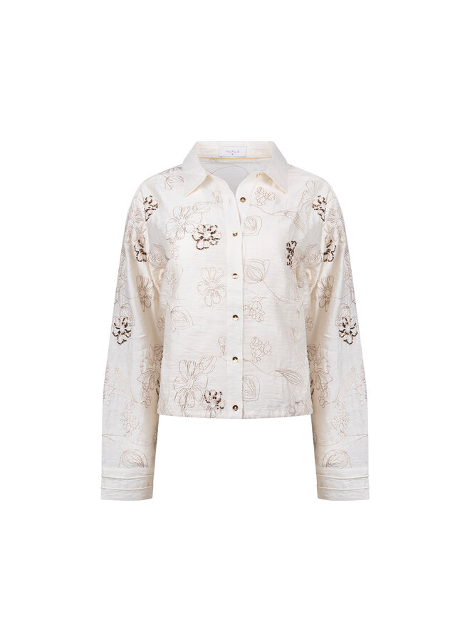 NKF02152 17 Nukus Aaliya Blouse Embroidery Off White