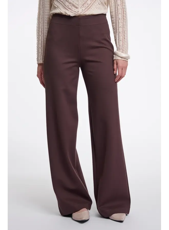 HabiRegular.7002612 Rino en Pelle Regular length wide leg pants Peated