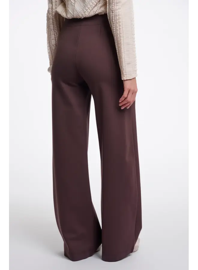 HabiRegular.7002612 Rino en Pelle Regular length wide leg pants Peated