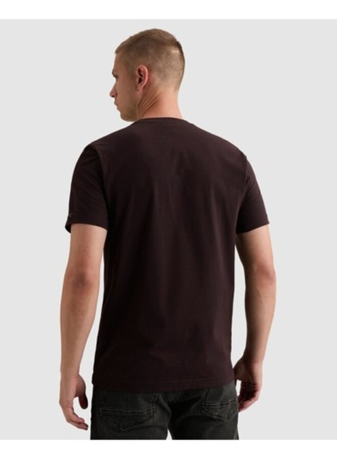 PTSS2610584 4357 PME Legend Short sleeve r-neck cotton elastan hd Dark Aubergine