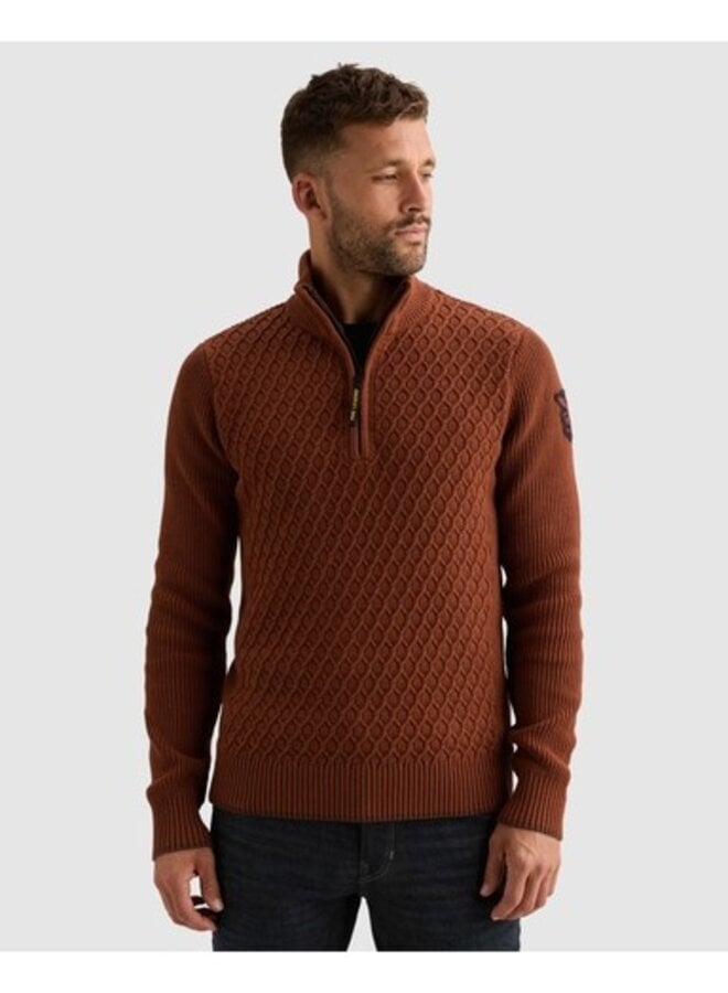 PKW2609325 8178 PME Legend Half zip collar cotton mix yarn Arabian Spice
