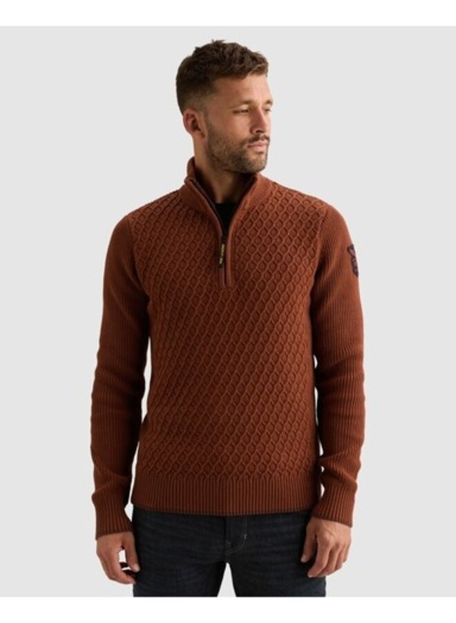PKW2609325 8178 PME Legend Half zip collar cotton mix yarn Arabian Spice