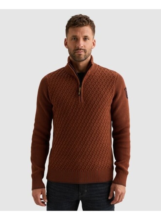 PKW2609325 8178 PME Legend Half zip collar cotton mix yarn Arabian Spice