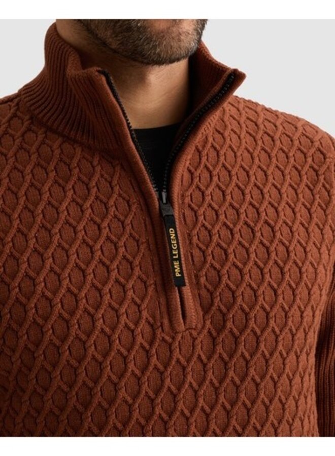 PKW2609325 8178 PME Legend Half zip collar cotton mix yarn Arabian Spice