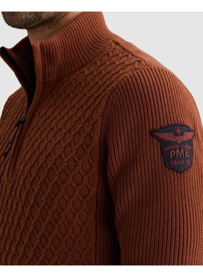 PKW2609325 8178 PME Legend Half zip collar cotton mix yarn Arabian Spice
