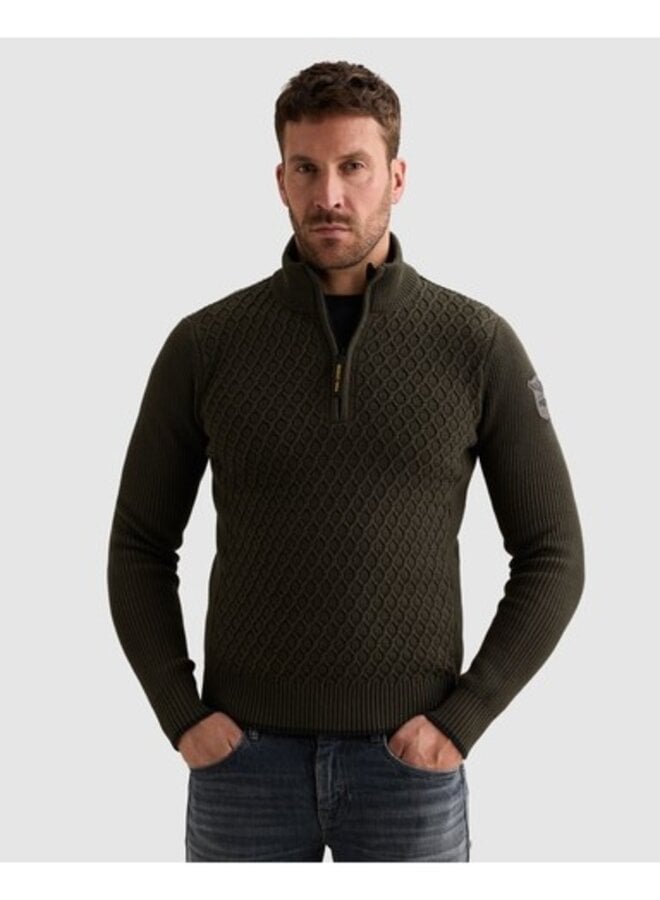 PKW2609325 8039 PME Legend Half zip collar cotton mix yarn Beluga