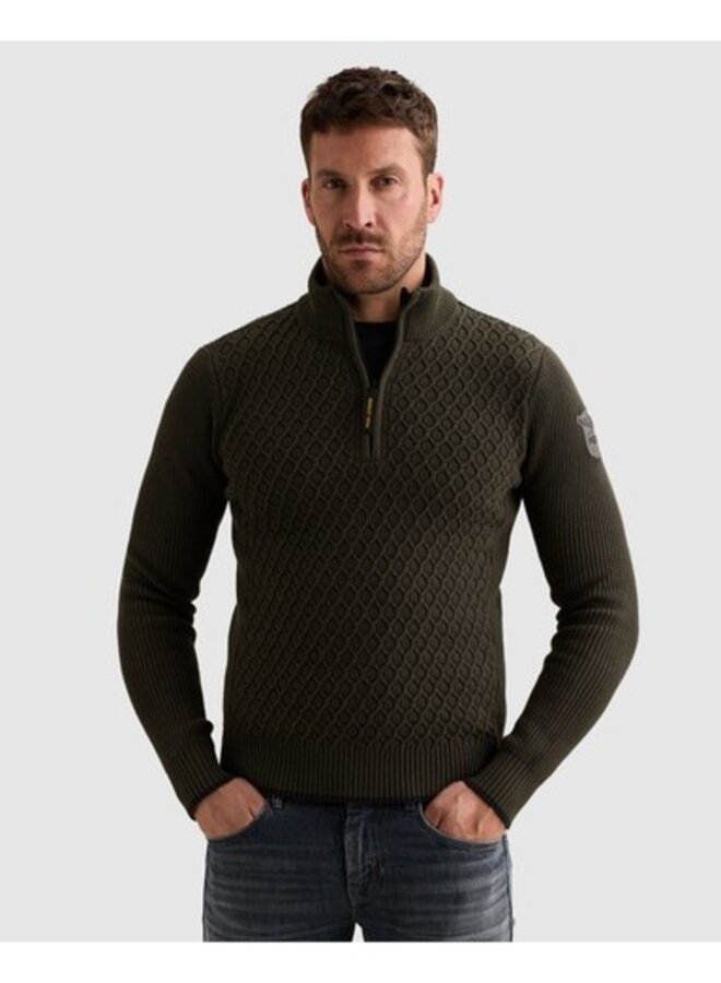 PKW2609325 8039 PME Legend Half zip collar cotton mix yarn Beluga