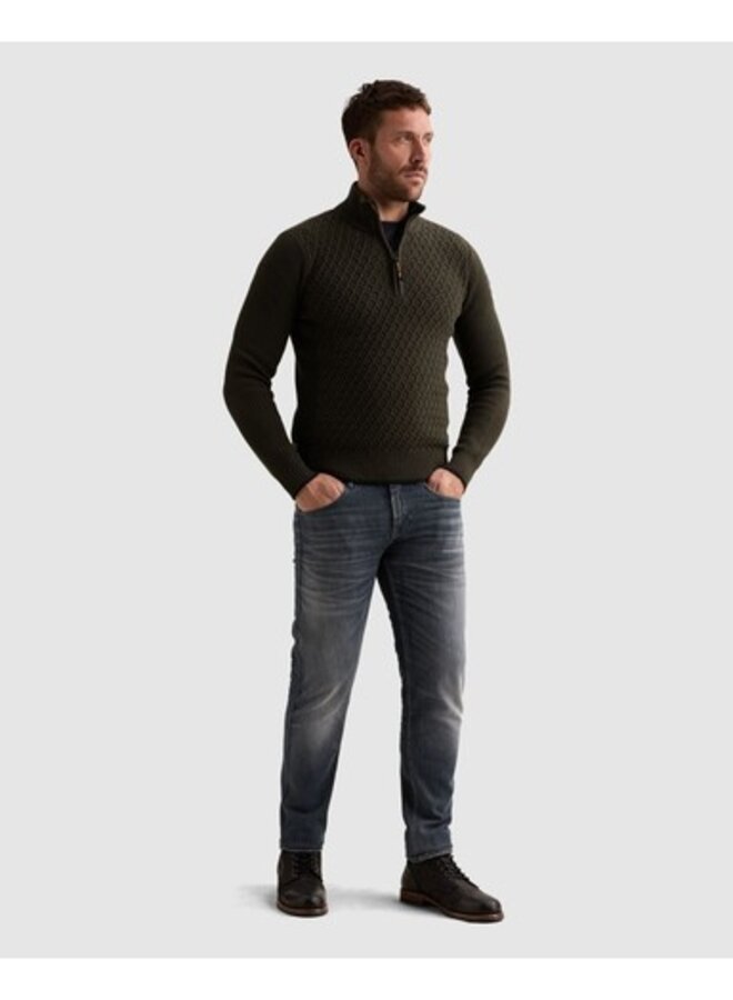 PKW2609325 8039 PME Legend Half zip collar cotton mix yarn Beluga