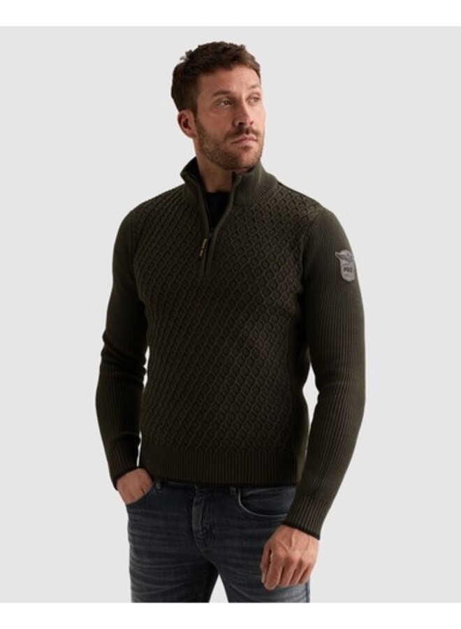 PKW2609325 8039 PME Legend Half zip collar cotton mix yarn Beluga
