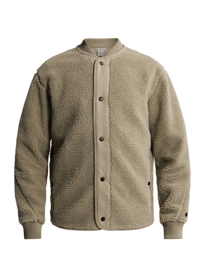 CSW2609438 6412 Cast Iron Button jacket relaxed fit sherpa Abbey Stone