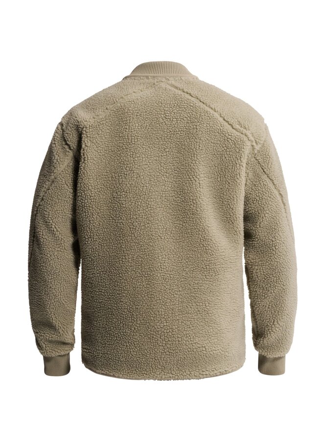 CSW2609438 6412 Cast Iron Button jacket relaxed fit sherpa Abbey Stone
