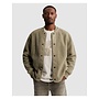 CSW2609438 6412 Cast Iron Button jacket relaxed fit sherpa Abbey Stone
