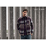 CSI2609233 4163 Cast Iron Long sleeve shirt Wool blend check Nightshade