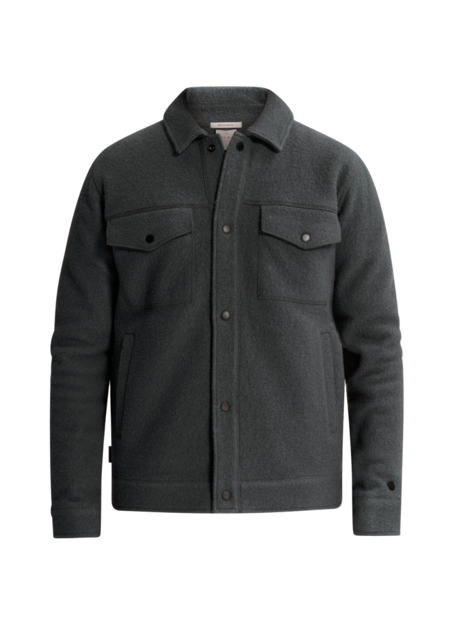 CKC2610390 9076 Cast Iron Button jacket regular fit boiled wool Dark Slate