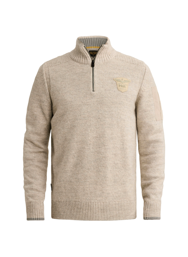 PKW2610314 7013 PME Legend Half zip collar soft blend Bone White
