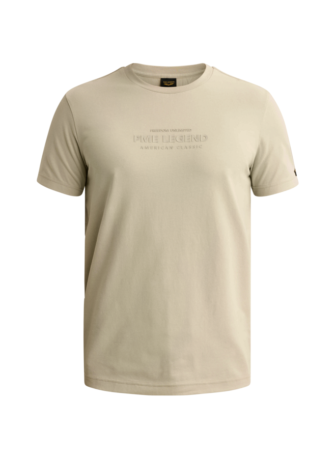 PTSS2610584 6412 PME Legend Short sleeve r-neck cotton elastan hd Abbey Stone