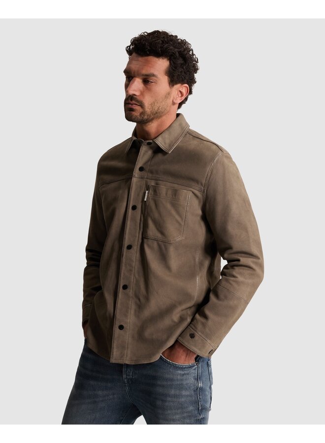 CSI2609239 8026 Cast Iron Long sleeve shirt Suede Walnut