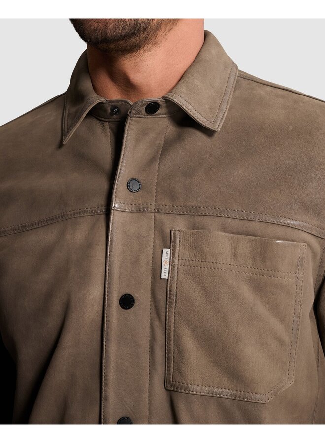 CSI2609239 8026 Cast Iron Long sleeve shirt Suede Walnut