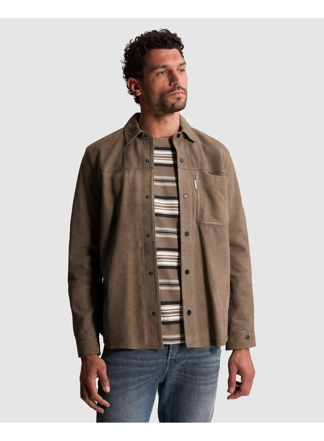CSI2609239 8026 Cast Iron Long sleeve shirt Suede Walnut