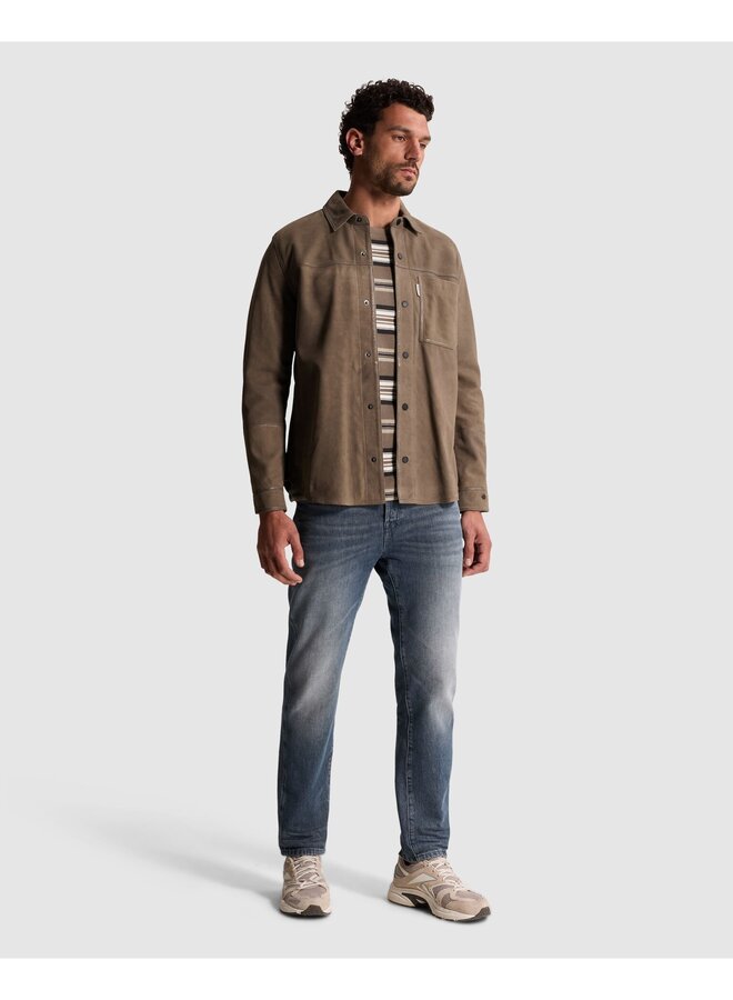 CSI2609239 8026 Cast Iron Long sleeve shirt Suede Walnut